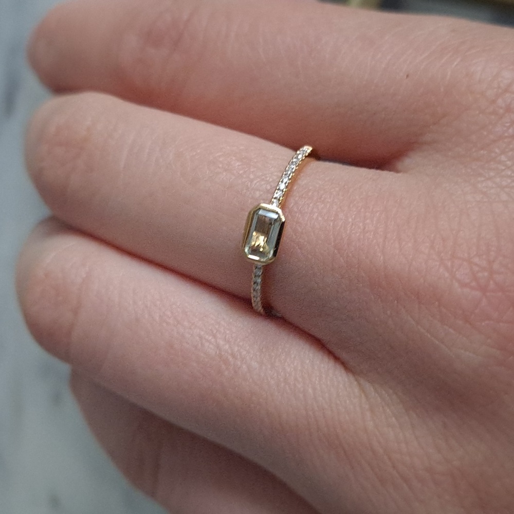 Bony Levy 18K gold prasiolite ring - Picture 10 of 16